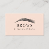 Carte De Visite Minimal Elegant Eyebrow Salon  (Devant)