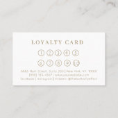 Carte De Visite Minimal Elegant Eyebrow Salon Loyalty (Dos)