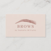 Carte De Visite Minimal Elegant Eyebrow Salon QR-Code (Devant)