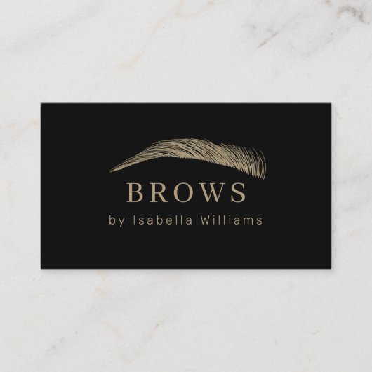 Carte De Visite Minimal Elegant Eyebrow Salon QR-Code (Devant)