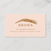 Carte De Visite Minimal Elegant Eyebrow Salon Salon Loyalty (Devant)