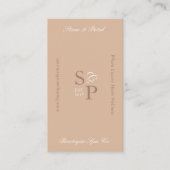 Carte De Visite Minimal Elegant Simple Monogram Stylish Arch Photo (Devant)
