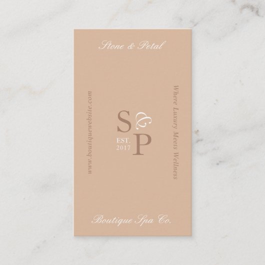 Carte De Visite Minimal Elegant Simple Monogram Stylish Arch Photo (Devant)