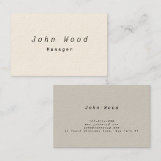 Carte De Visite Minimal élégant simple professionnel