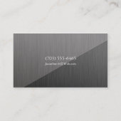 Carte de visite minimal en aluminium balayé (Dos)