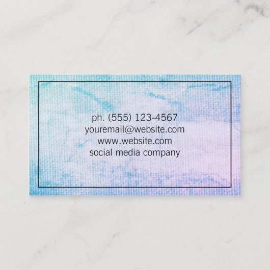 Carte De Visite Minimal et élégant (Dos)