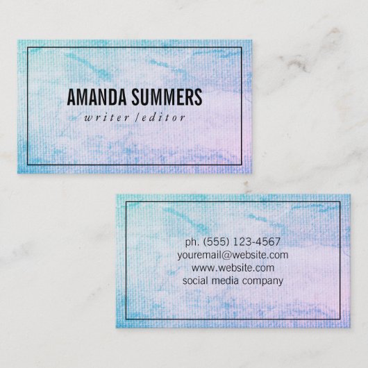 Carte De Visite Minimal et élégant (Devant / Derrière)