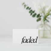 Carte de visite minimal fané de logo (Debout devant)