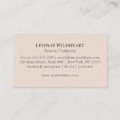 Carte De Visite Minimal Floral Beige Botanical Beauty (Dos)