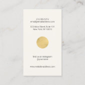 Carte De Visite Minimal Geometric Wellness Ivory (Dos)