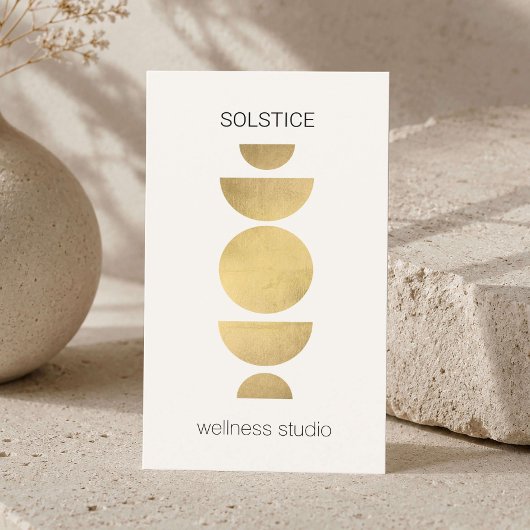 Carte De Visite Minimal Geometric Wellness Ivory