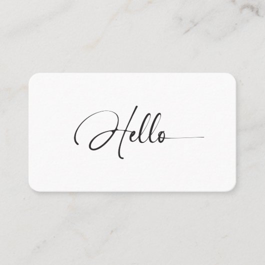 Carte De Visite Minimal Girly Hello Makeup Artist Beauty Qr Code (Devant)