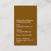 Carte De Visite Minimal Gold Branding (Dos)