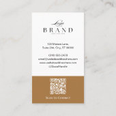 Carte De Visite Minimal Gold Modern Professional Consultant Photo (Dos)