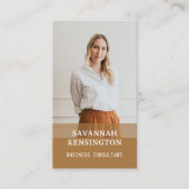 Carte De Visite Minimal Gold Modern Professional Consultant Photo (Devant)