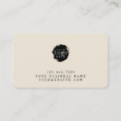 Carte De Visite Minimal Handmade with Love Script Custom Logo  (Dos)