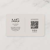 Carte De Visite Minimal Mobile Notary Public Signing Agent Sand (Dos)