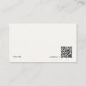 Carte De Visite Minimal Modern Architect | QR Code Warm White (Dos)