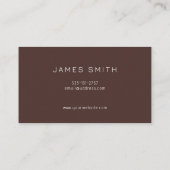 Carte De Visite Minimal Modern Art Director Business Card (Dos)