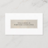 Carte De Visite Minimal Modern Beige Stone texture Photo QR Code (Dos)