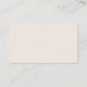 Carte De Visite Minimal Modern Blush Pink Photo  (Dos)