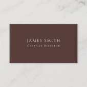 Carte De Visite Minimal Modern Creative Director Business Card (Devant)
