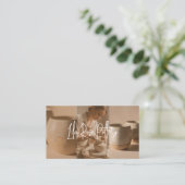 Carte De Visite Minimal Modern hand Made Pottery Photo Collage (Debout devant)