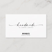 Carte De Visite Minimal Modern Handmade Price Tag (Devant)