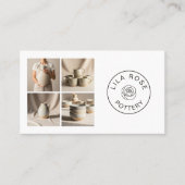 Carte De Visite Minimal Modern Photo Collage Pottery Professional (Devant)