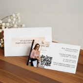 Carte De Visite Minimal Modern Simple Professional Photo QR Code