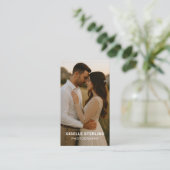 Carte De Visite Minimal Modern Typography Photography (Debout devant)