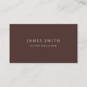 Carte De Visite Minimal Modern UI UX Designer Business Card (Devant)