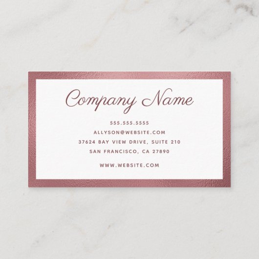 Carte De Visite Minimal moderne (Dos)