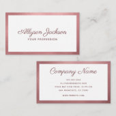 Carte De Visite Minimal moderne (Devant / Derrière)