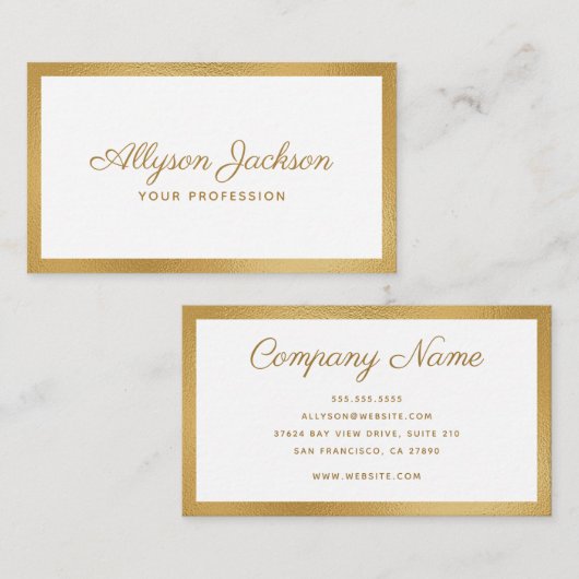 Carte De Visite Minimal moderne (Devant / Derrière)