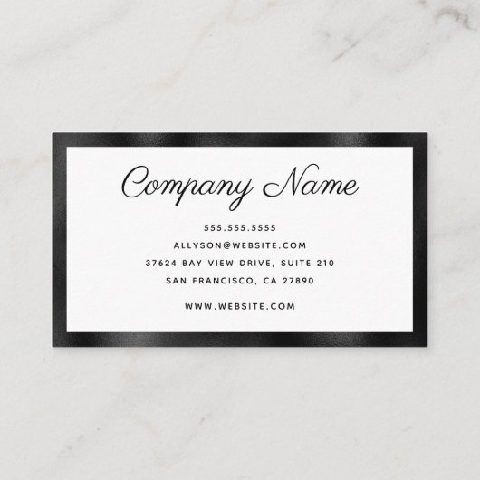 Carte De Visite Minimal moderne (Dos)