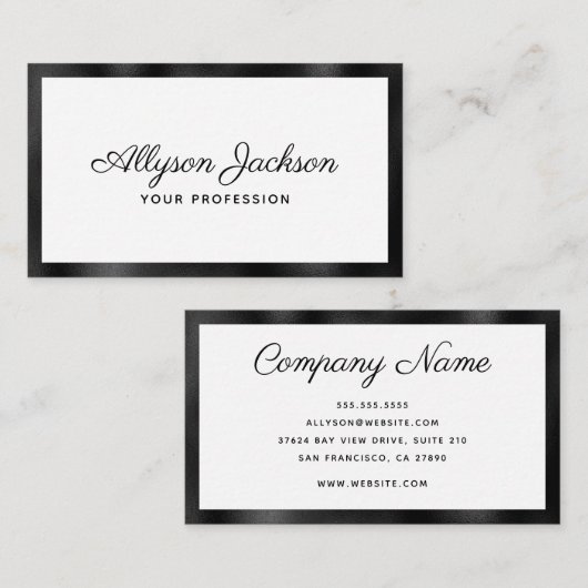 Carte De Visite Minimal moderne (Devant / Derrière)