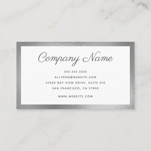 Carte De Visite Minimal moderne (Dos)