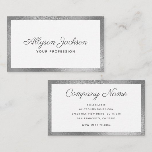 Carte De Visite Minimal moderne (Devant / Derrière)