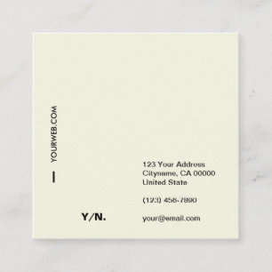 Carte de visite minimal moderne de carré de