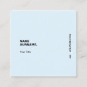 Carte de visite minimal moderne de carré de (Dos)