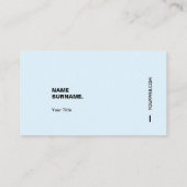 Carte de visite minimal moderne de typographie (Dos)