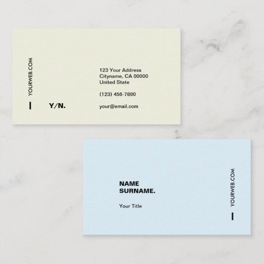 Carte de visite minimal moderne de typographie (Devant / Derrière)