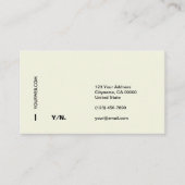 Carte de visite minimal moderne de typographie (Devant)