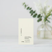 Carte de visite minimal moderne de verticale de (Debout devant)