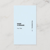 Carte de visite minimal moderne de verticale de (Dos)