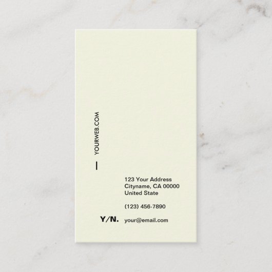 Carte de visite minimal moderne de verticale de (Devant)