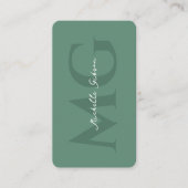 Carte De Visite Minimal moderne Dusty Turquoise Professionnel Simp (Devant)