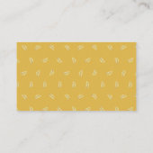 Carte De Visite Minimal moderne Jaune Botanique Simple QR Code (Dos)