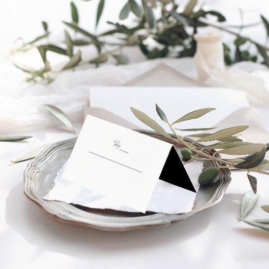 Carte De Visite Minimal moderne | Mariage noir et blanc